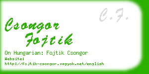 csongor fojtik business card